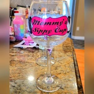 "Mommy's Sippy Cup" Wine Glass 8.5 inches Tall